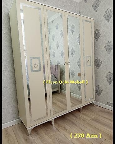 Yeni, 4 qapılı, Güzgülü, Bej, Açılan, Düz dolab lalafo.az -da Yeni, 4 qapılı, Güzgülü, Bej, Açılan, Düz dolab
